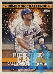 2022 Topps Series 1 Pick the Game Card #HRC-10 Pete Alonso Home Run Challenge